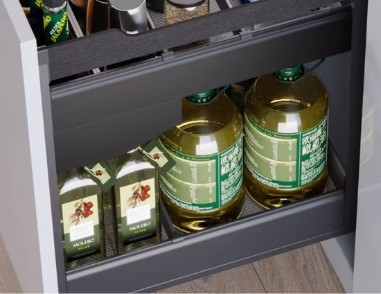 Multipurpose Drawer Wooden Finishing Line Spices Containers Organizer