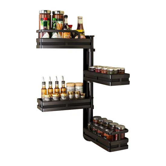 Portable Kitchen Wall Mounted Metal Spice Rack