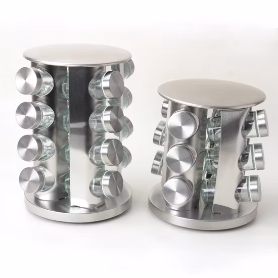 Countertop Storage Seasoning Tower Rotating Spice Jar Rack